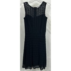 Askari Black Lace Sleeveless Dress | S | Fit & Flare USA-Made Party Dress
